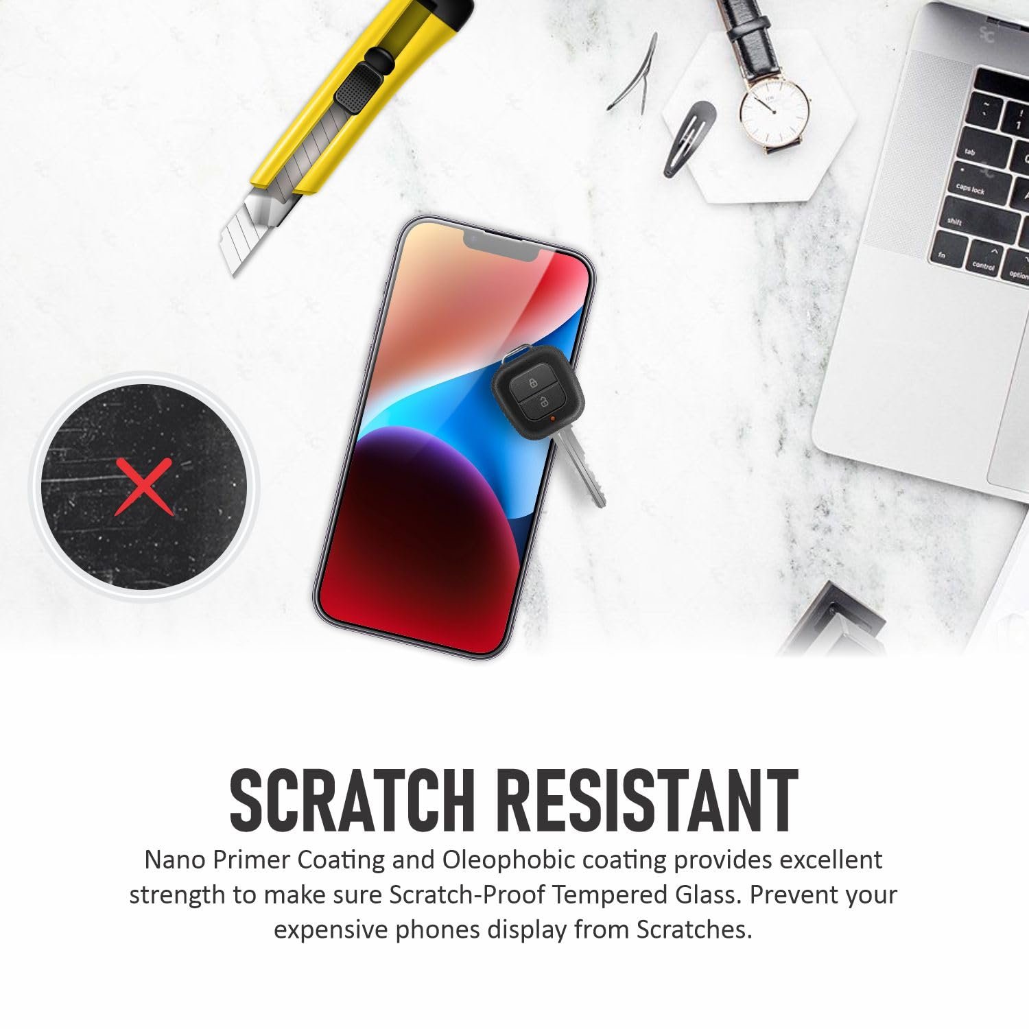 SupCares Tempered Glass for iPhone 13, 13 Pro, 14 and iPhone 16e (6.1 Inch) With Installation Kit | Military-Grade Gorilla Screen Protector | Edge to Edge Coverage | Black - Image 3