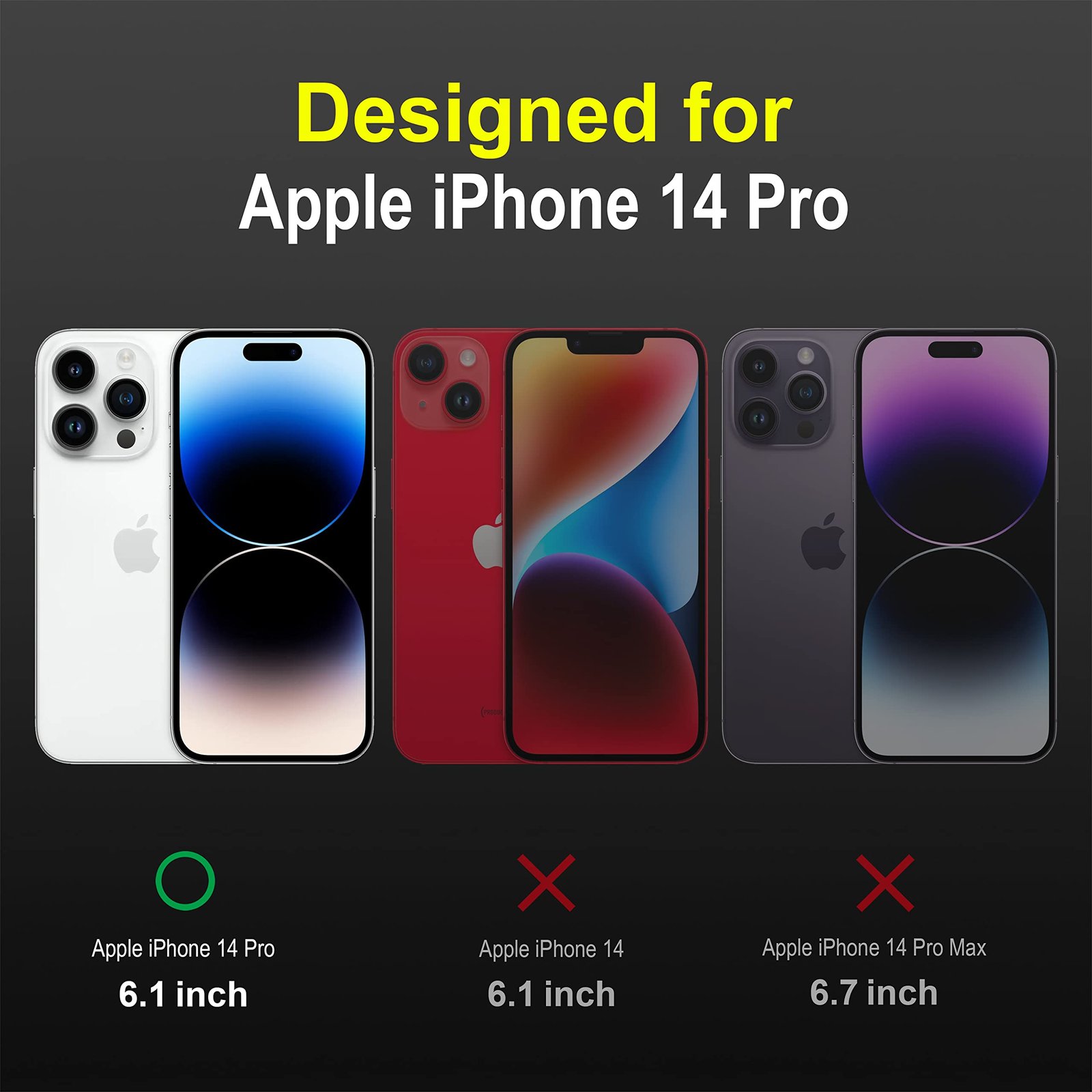 Zapcase Back Case Cover for iPhone 14 Pro | Compatible for iPhone 14 Pro Back Cover | Liquid Silicon Magic Case with Camera Protection | Black - Image 4