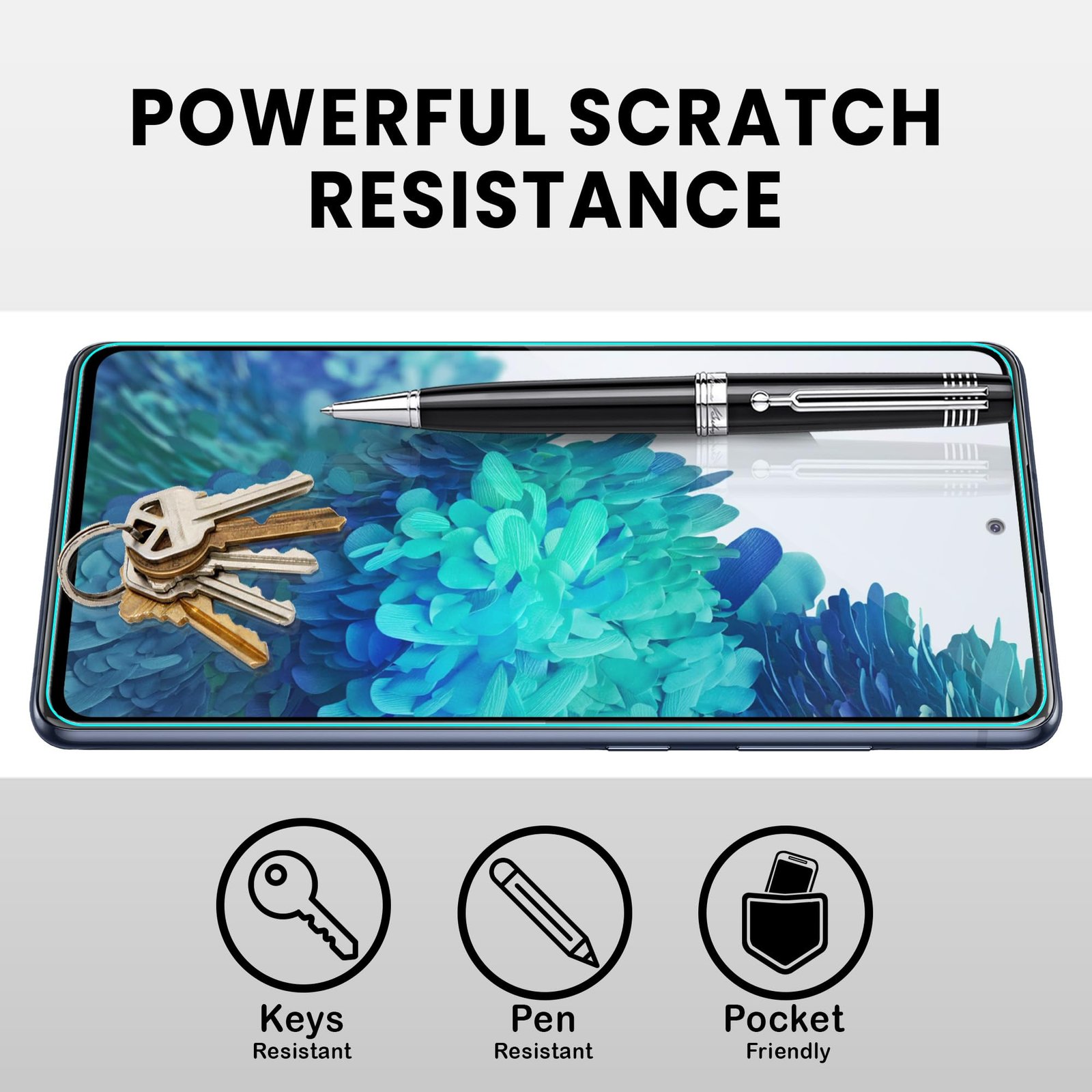 FIRST MART Military Grade Gorilla Tempered Glass Compatible For Samsung Galaxy S20 FE 5G (6.5 Inches) With Easy Installation Kit for Smartphone| Edge To Edge Coverage | Black, Pack of 2 - Image 5