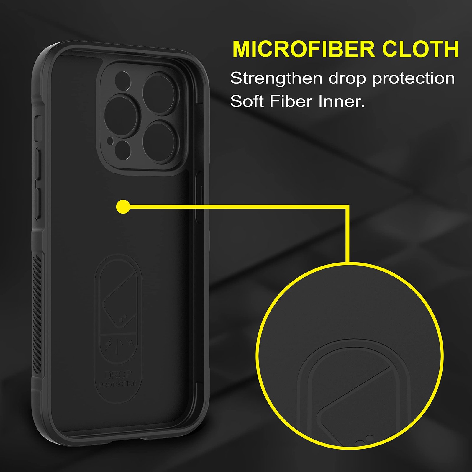 Zapcase Back Case Cover for iPhone 14 Pro | Compatible for iPhone 14 Pro Back Cover | Liquid Silicon Magic Case with Camera Protection | Black - Image 6