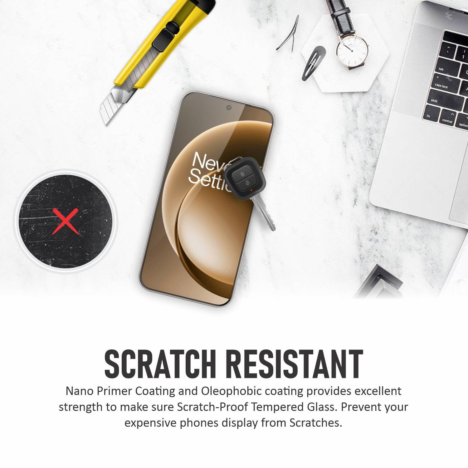 SupCares Tempered Glass for Mobile Phone New With Installation Kit | Military Grade Gorilla Screen Protector | Edge To Edge Coverage | Black (For OnePlus 15) - Image 3