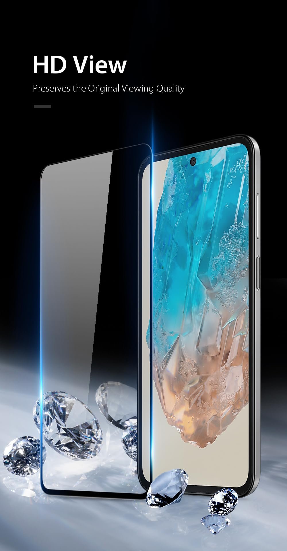 XTRENGTH Advanced HD+ Tempered Glass Screen Protector Designed for Samsung Galaxy M35 / A35 / A55 5G - Edge to Edge Full Screen Coverage with Easy Installation Kit (Anti-Scratch) - Image 4