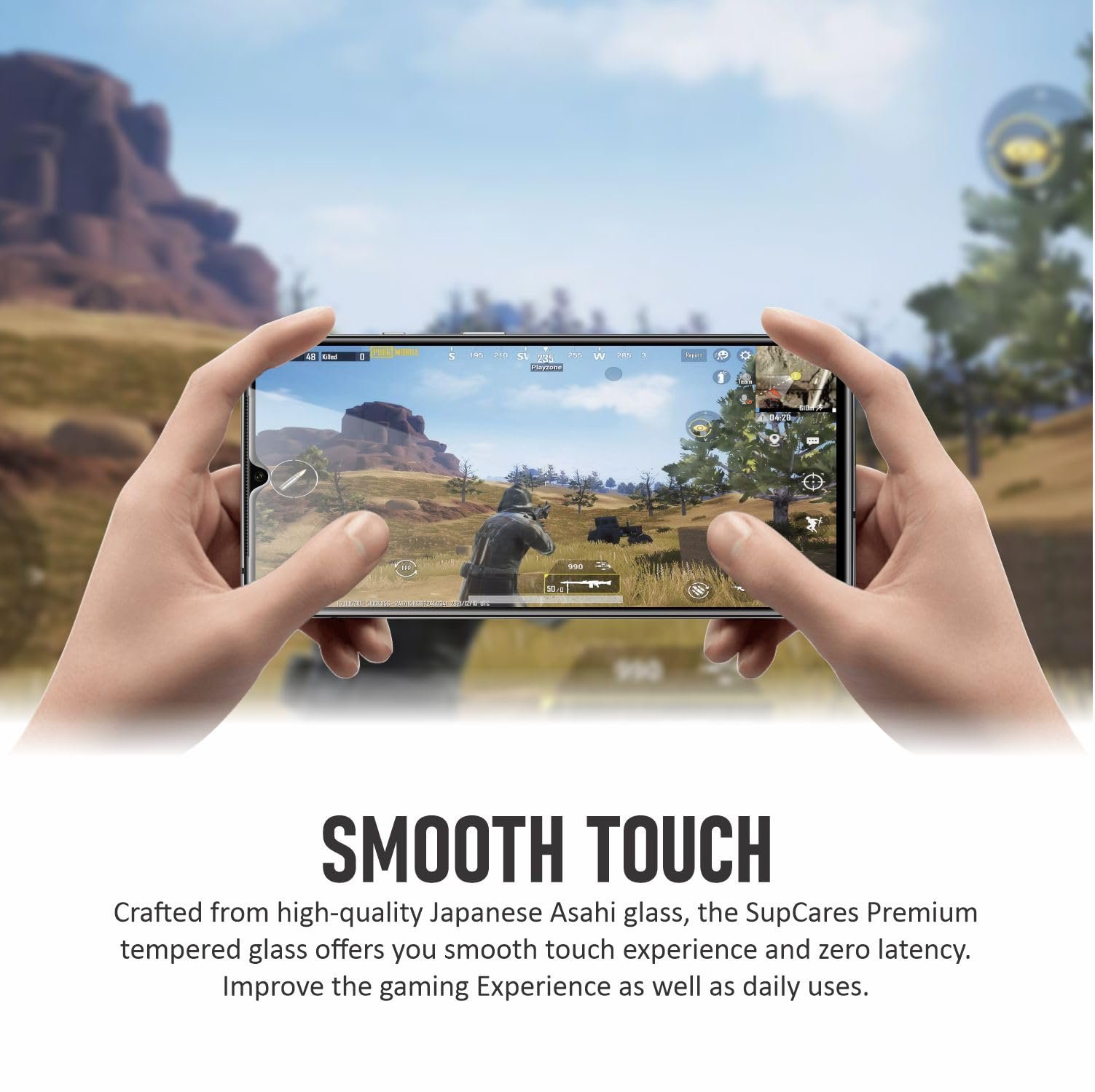 SupCares Tempered Glass for OnePlus 7T (6.55 Inch) With Installation Kit | Military-Grade Gorilla Screen Protector | Edge to Edge Coverage | Black - Image 4