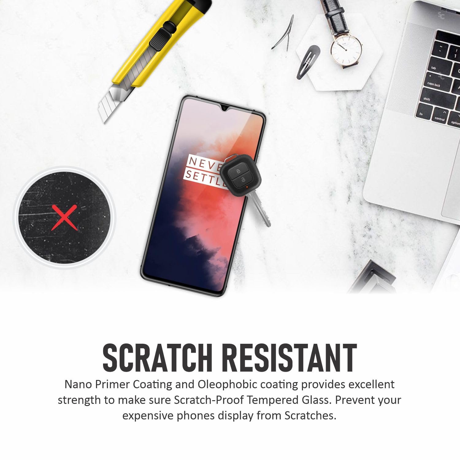 SupCares Tempered Glass for OnePlus 7T (6.55 Inch) With Installation Kit | Military-Grade Gorilla Screen Protector | Edge to Edge Coverage | Black - Image 3