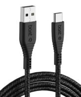 boAt Type C A325/A320 Tangle-Free, Sturdy Type C Cable, Usb Cablewith 3A Rapid Charging & 480 Mbps Data Transmission Speed, Compatible With Smartphones & Tablets 1.5Meter (Black)