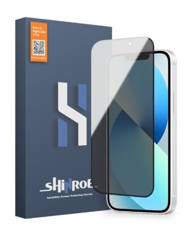 Shinroe Privacy Tempered Glass for iPhone 13 | 13 Pro | 14 | 16e (6.1 Inch) Military Grade 9H Tempered Glass, Anti-Scratch, Shatterproof, Edge-to-Edge Full Coverage (Black)