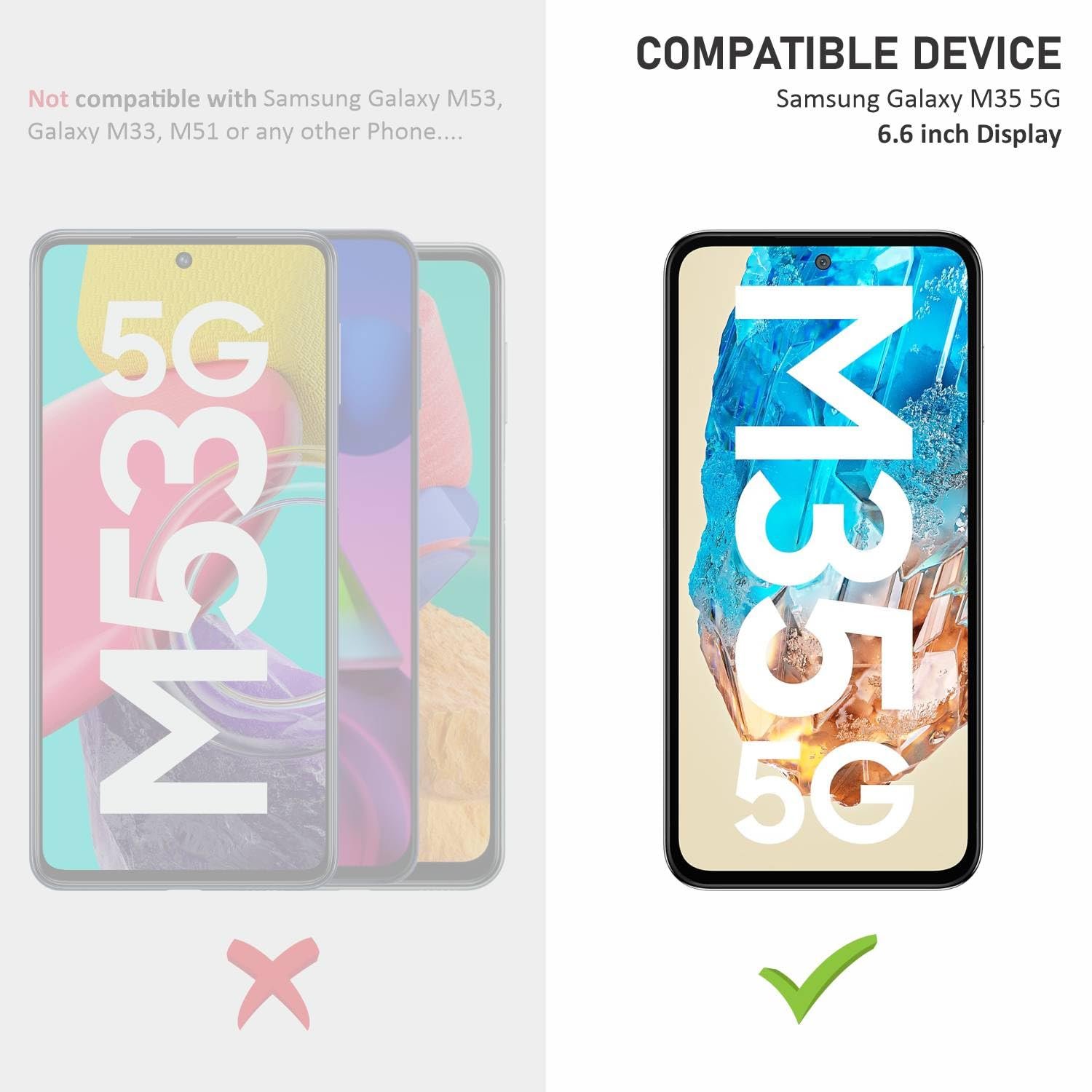 SupCares Tempered Glass for Samsung Galaxy M35 (6.6 Inch) With Installation Kit | Military-Grade Gorilla Screen Protector | Edge to Edge Coverage | Black - Image 6