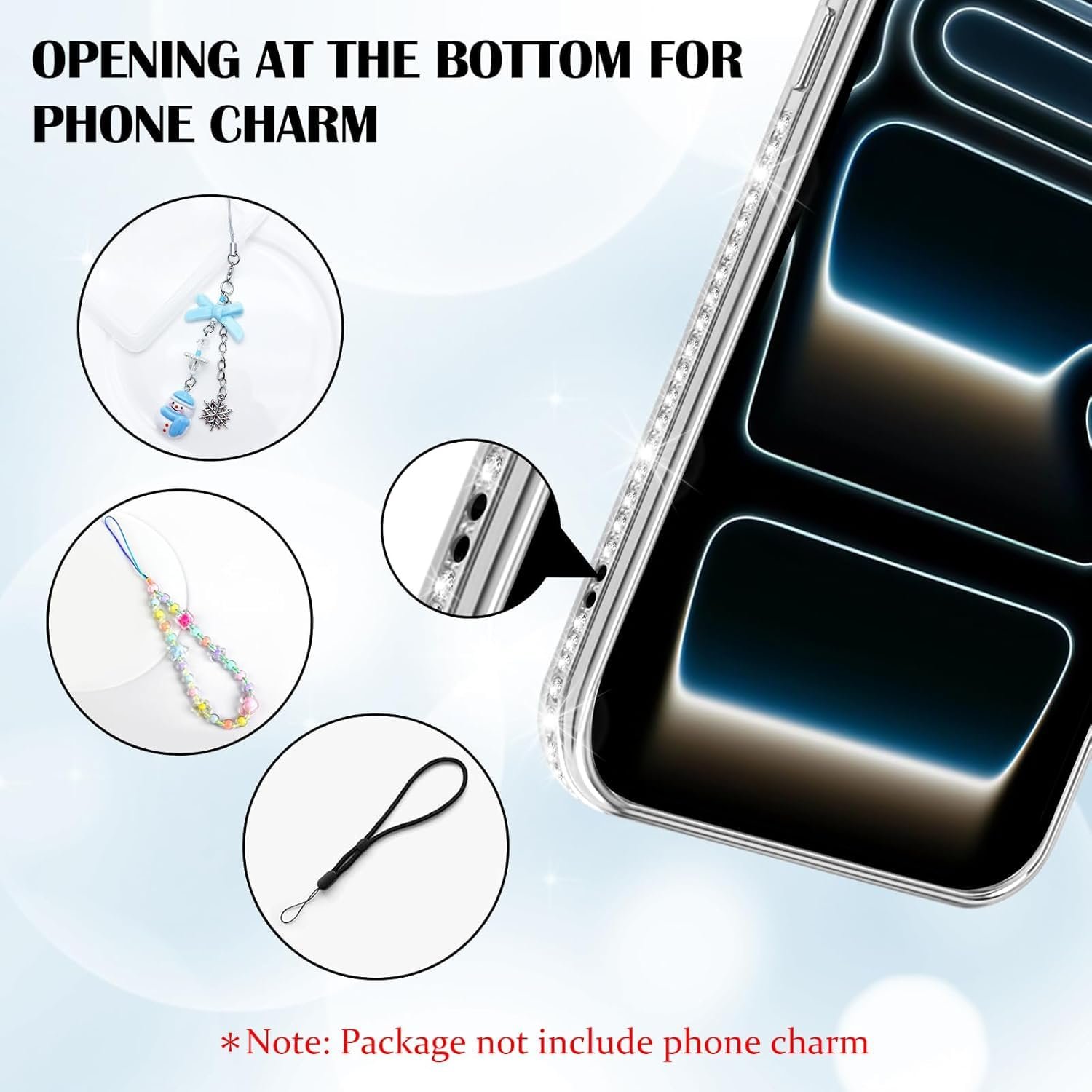 GoldKart Case for iPhone 17 Pro | Glitter Sparkling Diamonds Mobile Case Compatible with MagSafe | Luxury Flexible TPU Protective Case | Drop Protection Shockproof Cover for iPhone 17 Pro - Silver - Image 4