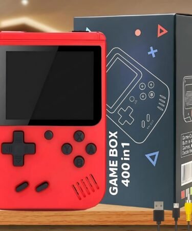 Parteet Rechargeable Pocket Video Game for Kids 400 in 1 Retro Game Box Console Handheld Game Box with TV Output - (Color and Design Will be Send as per Stock)