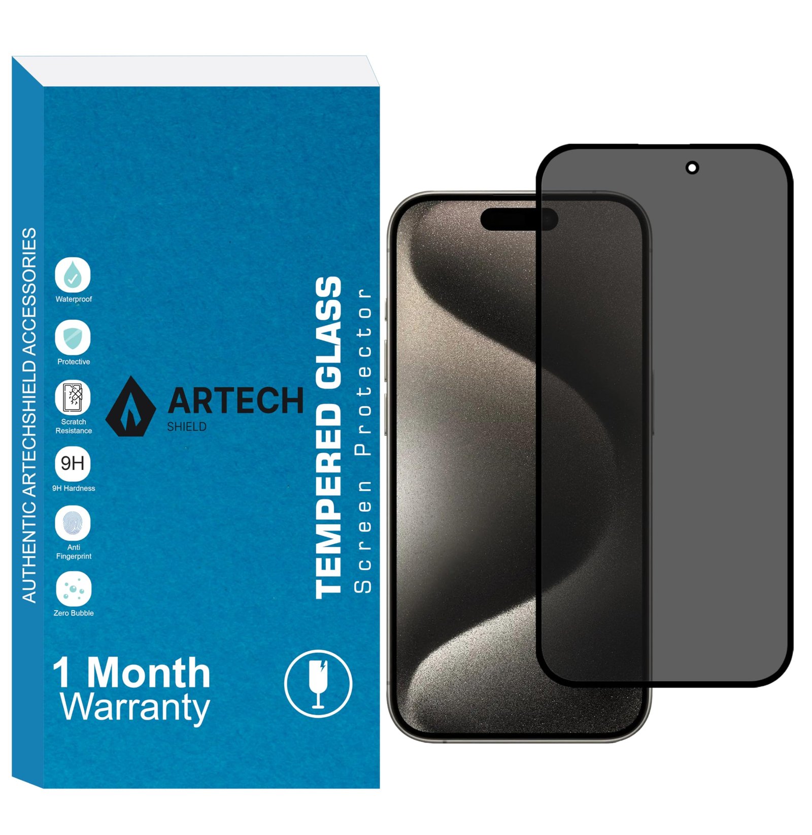 ARTECHSHIELD Privacy Tempered Glass Screen Protector for iPhone 17 Air – Anti-Spy, Edge-to-Edge Coverage, Easy Installation