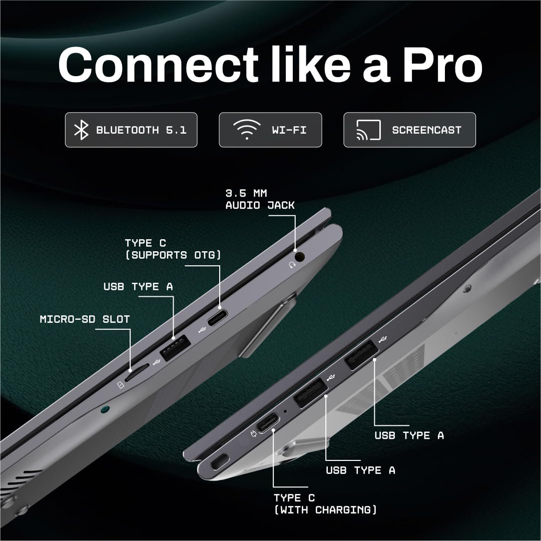 2 Pro (2026) | 8GB RAM, 128GB UFS Storage | 14.1-Inch FHD IPS Display | 14 Hours Battery | MediaTek Helio G99 | Android 15 (PrimeOS 3.0) | Backlit Keyboard | in-Built AI (Gray) - Image 8