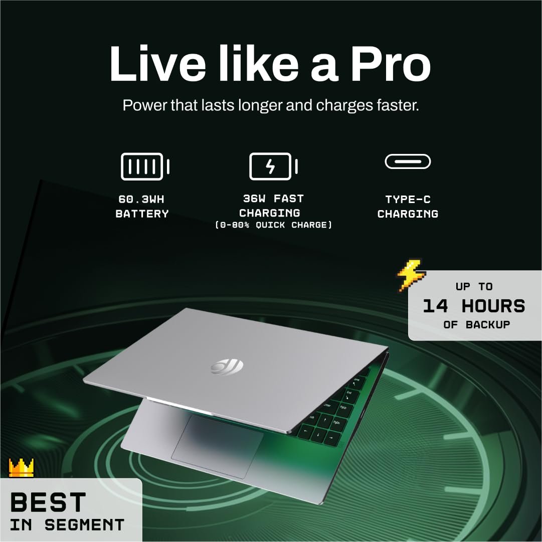 2 Pro (2026) | 8GB RAM, 128GB UFS Storage | 14.1-Inch FHD IPS Display | 14 Hours Battery | MediaTek Helio G99 | Android 15 (PrimeOS 3.0) | Backlit Keyboard | in-Built AI (Gray) - Image 3