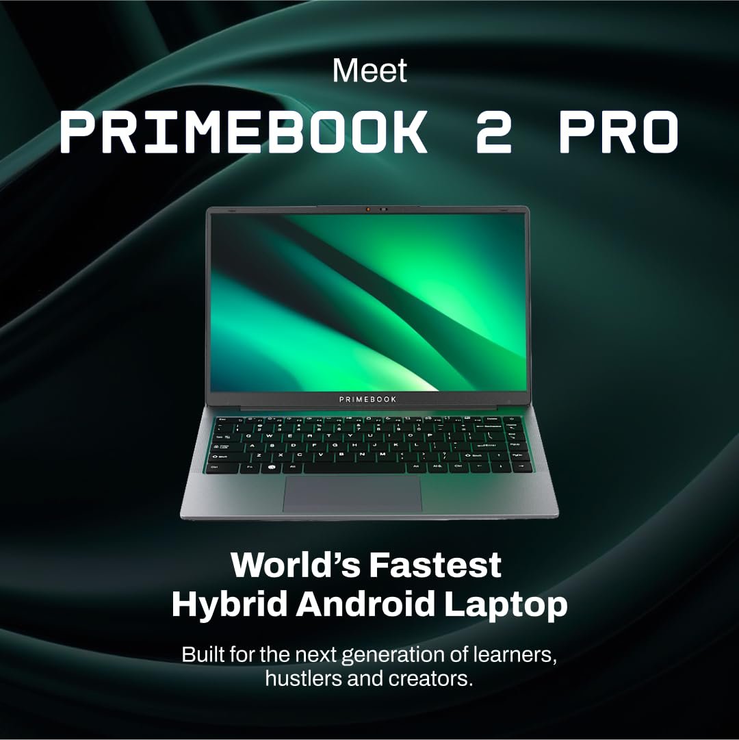 2 Pro (2026) | 8GB RAM, 128GB UFS Storage | 14.1-Inch FHD IPS Display | 14 Hours Battery | MediaTek Helio G99 | Android 15 (PrimeOS 3.0) | Backlit Keyboard | in-Built AI (Gray)