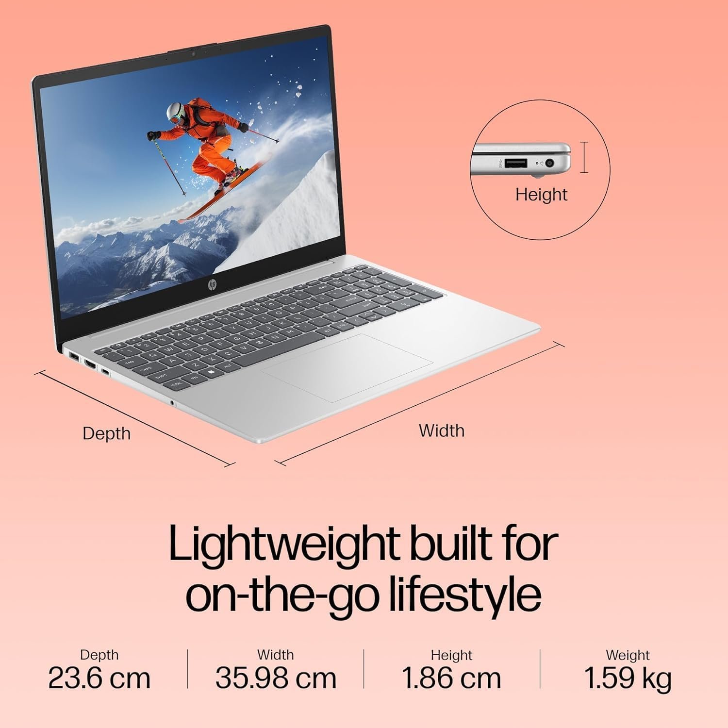 Professional 15 (2026), Intel (i3 14th Gen) Core 3 100U - (8 GB DDR5/512 GB SSD/Intel UHD Graphics/Windows 11 Pro) Thin & Light Business Laptop/15.6" FHD/Fingerprint/Silver/1.5kg/MS Office - Image 7